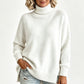 🍂Bästsäljande höstnyheter|Mjuk Stickad Tröja Dam – Elegant Oversized Polotröja med Hög Krage
