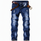 Smal, stretchig och riven jeans för män