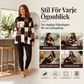 Långärmad tryckta topp & leggings-set för kvinnor