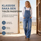 👖 Vintage denim-overall för dam med hängslen och raka ben – stretchig, bekväm och tidlös, perfekt för vardag och höst! ✨