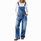 👖 Vintage denim-overall för dam med hängslen och raka ben – stretchig, bekväm och tidlös, perfekt för vardag och höst! ✨
