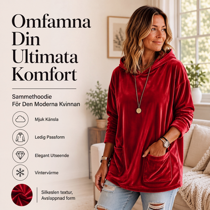👚 Huvtröja i sammet för kvinnor – mjuk, varm och bekväm, perfekt för vardag och höst! ✨