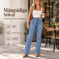 50 % Rabatt👖 Elastiska jeans med hög midja och utsvängda ben för damer – mjuka, bekväma och mångsidiga, perfekta för vardag och höst, nu till halva priset! ✨