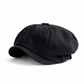 🧢 Vintage brittisk stil tidningspojkekeps för män och kvinnor, klassisk avslappnad flat cap, åttakantig basker