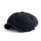 🧢 Vintage brittisk stil tidningspojkekeps för män och kvinnor, klassisk avslappnad flat cap, åttakantig basker