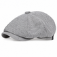 🧢 Vintage brittisk stil tidningspojkekeps för män och kvinnor, klassisk avslappnad flat cap, åttakantig basker