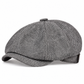 🧢 Vintage brittisk stil tidningspojkekeps för män och kvinnor, klassisk avslappnad flat cap, åttakantig basker