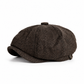 🧢 Vintage brittisk stil tidningspojkekeps för män och kvinnor, klassisk avslappnad flat cap, åttakantig basker