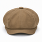 🧢 Vintage brittisk stil tidningspojkekeps för män och kvinnor, klassisk avslappnad flat cap, åttakantig basker