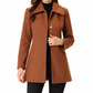 😍Kvinnor Elegant medellång rutig trenchcoat Mångsidig höst vinter❤️
