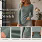 ✨ Elegant damtröja i stickat med V-ringning: långa ärmar, strukturerad stickning och bekväm att ha på sig 🧶