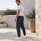 📢🎉50 % rabatt!!! 🛍️✨Varma joggingbyxor för herrar med fickor med dragkedja