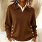 👚 Enfärgad damtröja – V-ringning, skön och enkel att matcha ⚡